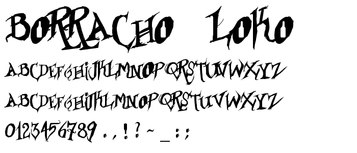 Borracho & Loko font